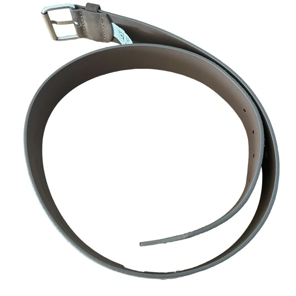 NWOT BOSS Hugo Boss Tan Brown Luxury Cow Suede Leather Belt, 40